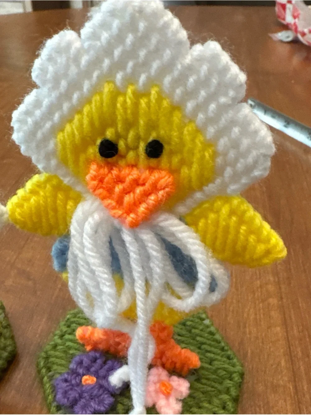 Handcrafted White and Yellow Spring Duck Duo Holiday Decor